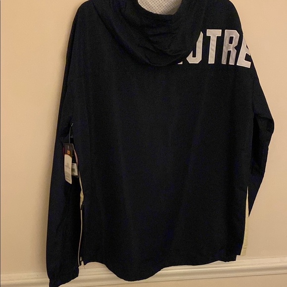 Notre Dame 1/4 Zip Navy Blue & Tan Jacket Windbreaker NWT - Picture 2 of 10